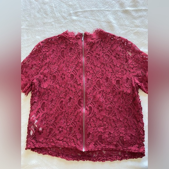 Zara Red Lace Top - Picture 3 of 6